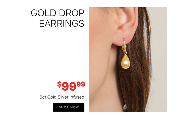 Gold drop earringa