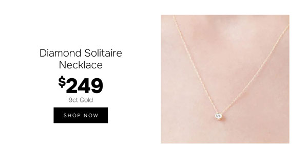 Diamond solitaire necklace