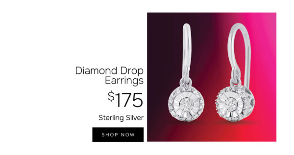 Diamond set drop earrings