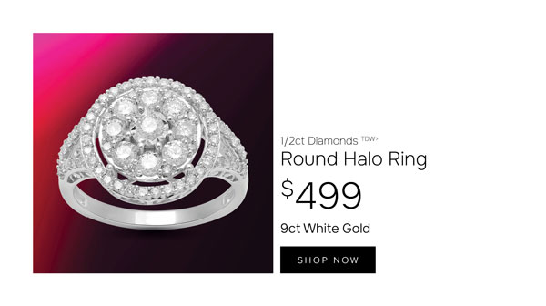 Round halo ring