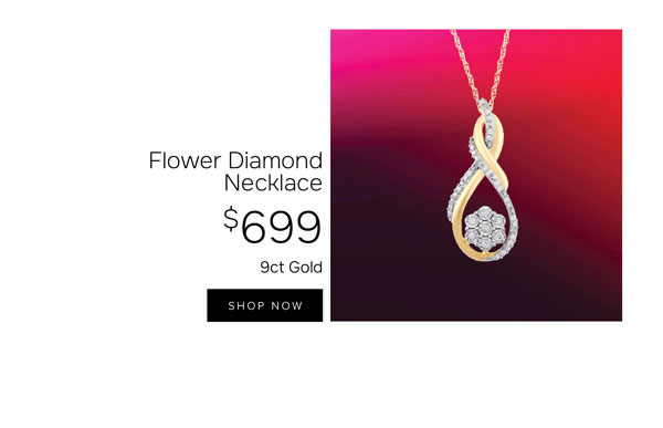 Flower diamond necklace