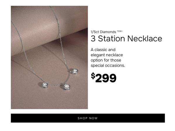 3 station necklace