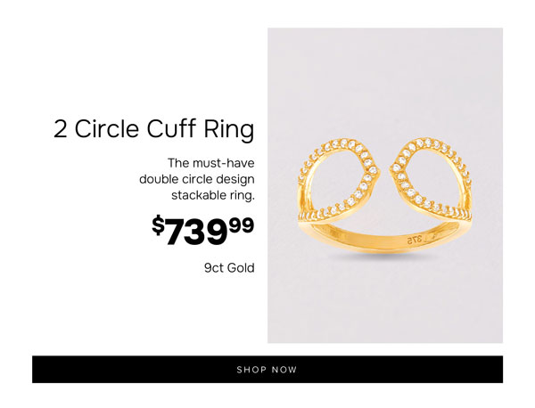 2 circle cuff ring