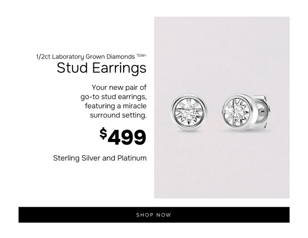 Diamond stud earrings