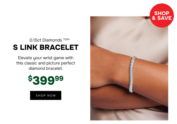 S Link Diamond Bracelet