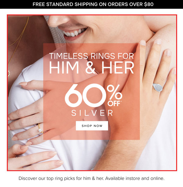 60% off silver jewellery