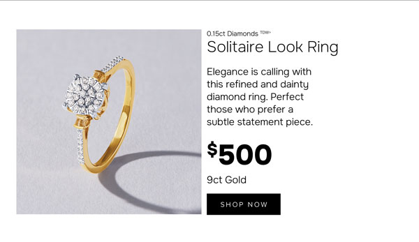 Solitaire Look Ring