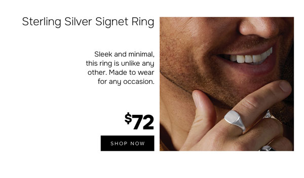 Sterling silver signet ring