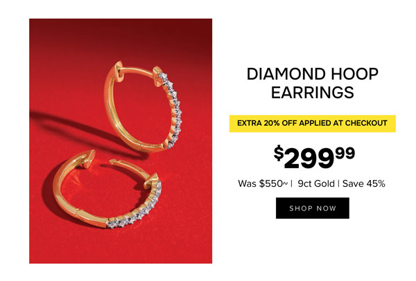 Diamond hoop earrings