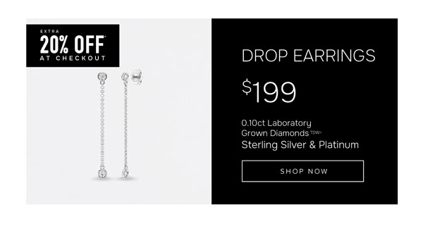 Diamond drop earrings