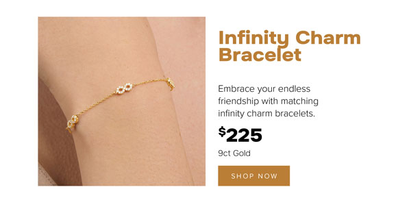 Infinity charm bracelet