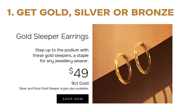 Gold sleeper earrings